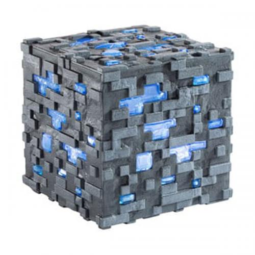 Minecraft Replica Illuminating Diamond Ore Cube 10cm