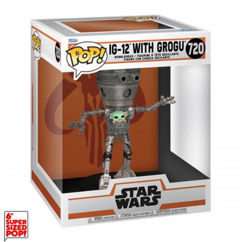 Funko POP! SW The Mandalorian: IG-12 w/Grogu (720) DLX