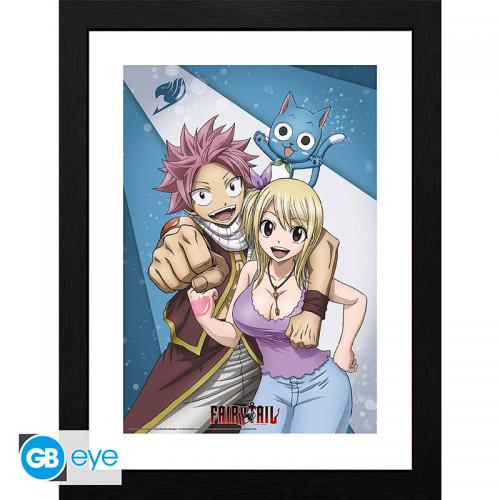 Fairy Tail Framed Print: Natsu & Lucy (30x40)