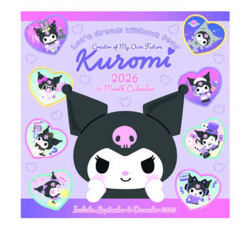 Kuromi (Dream Without Fear) Square Calendar 2026 30x30
