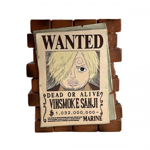 Salvadanaio (Money Bank) One Piece Poster Wanted Sanji 16cm