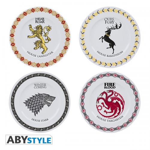 Game of Thrones Set 4 Piatti: Houses 21cm