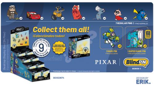 Display 24 Spille BlindPIN: Disney Pixar S1