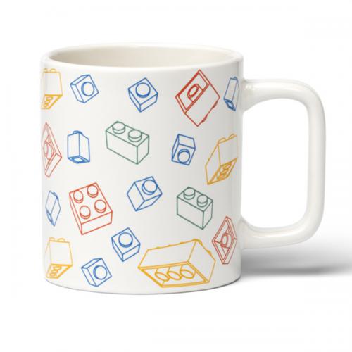 LEGO Mug Brick Art Line: White 001