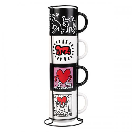 Keith Haring Set 4 Tazze