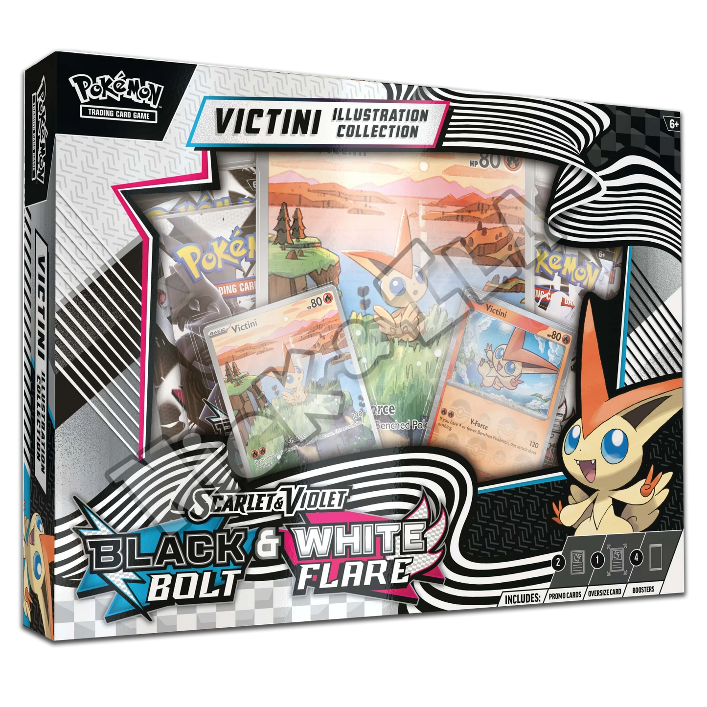 Pokemon: Collezione illustrazione Black Bolt e White flare - VICTINI (ENG 🇬🇧)
