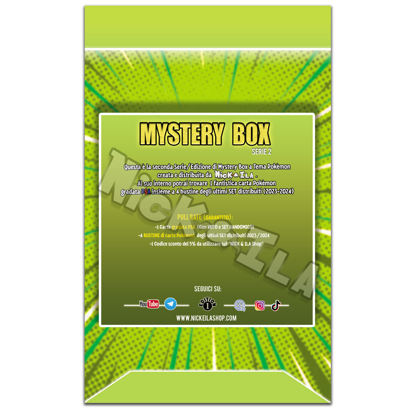 💎 MYSTERY BOX Pokèmon (Serie 2 PSA) Nick & Ila 💎