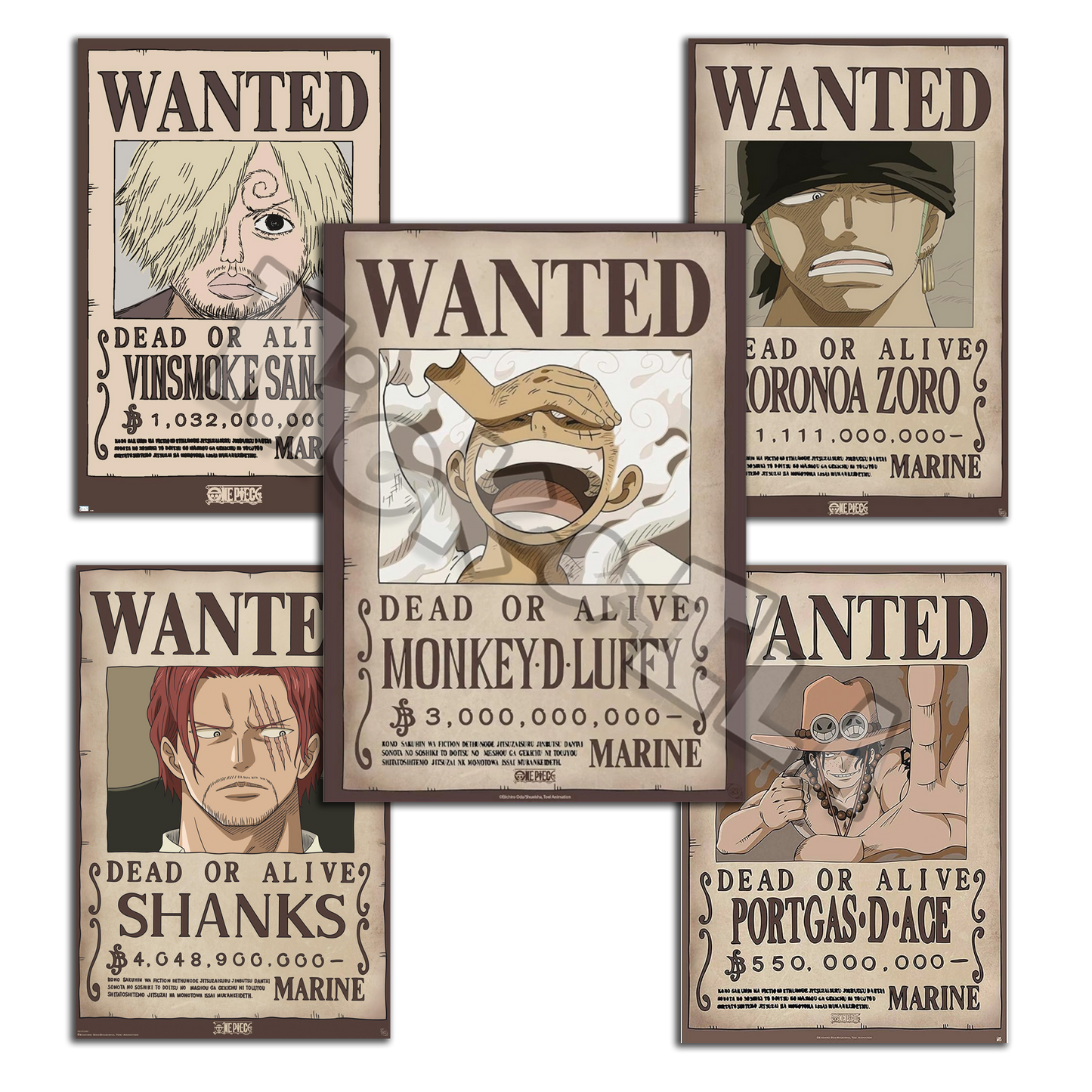 ONE PIECE: POSTER WANTED decorativo (Assortiti)