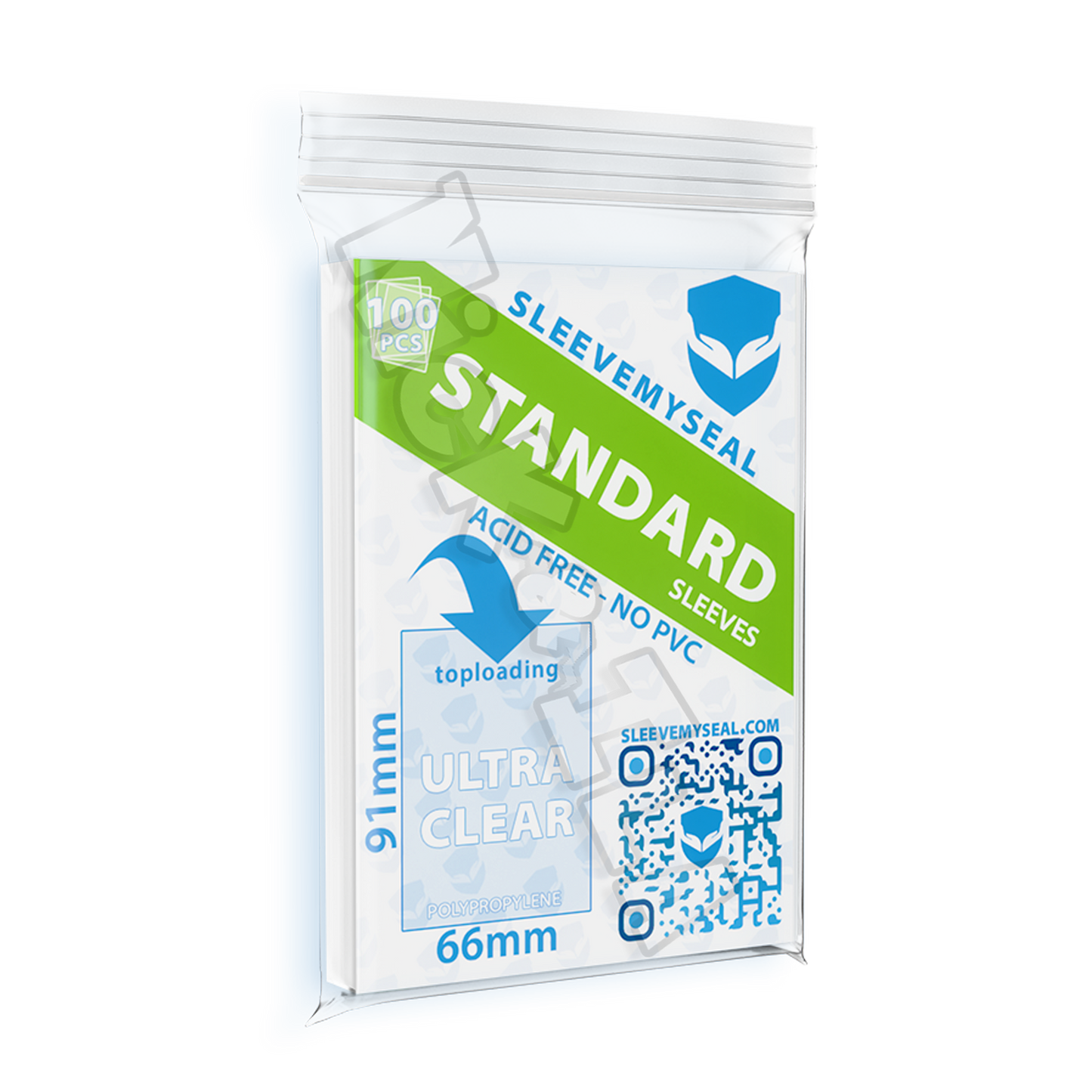 Sleeve REGULAR -Extraclear- (66.5x91mm) 100pz