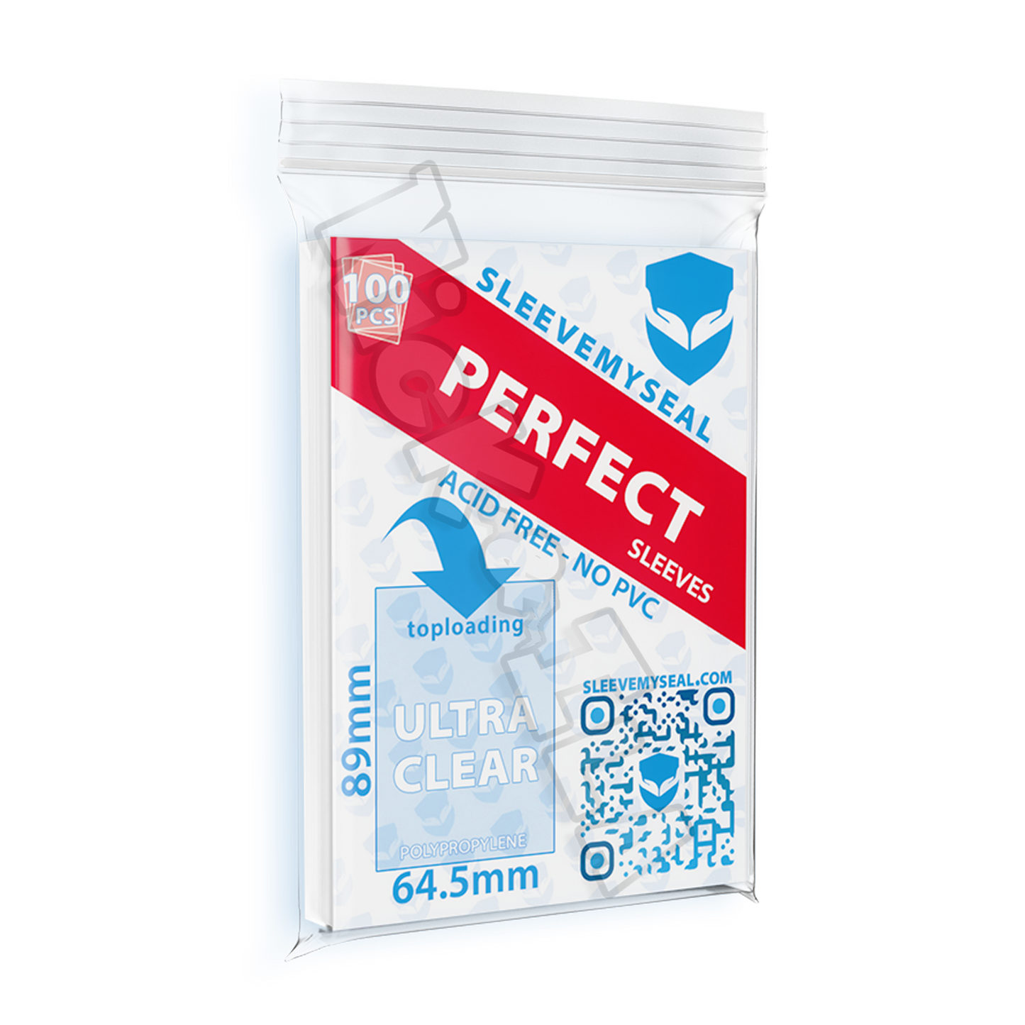Sleeve PERFECT-Extraclear- (64.5x89mm) 100pz