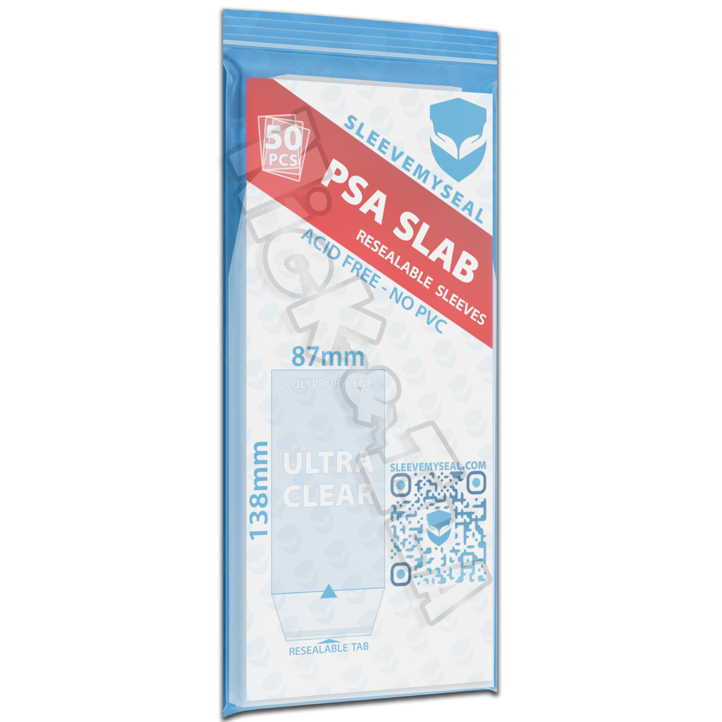 Sleeve richiudibili per GRADATE PSA/GRAAD - Extraclear - 50 pezzi