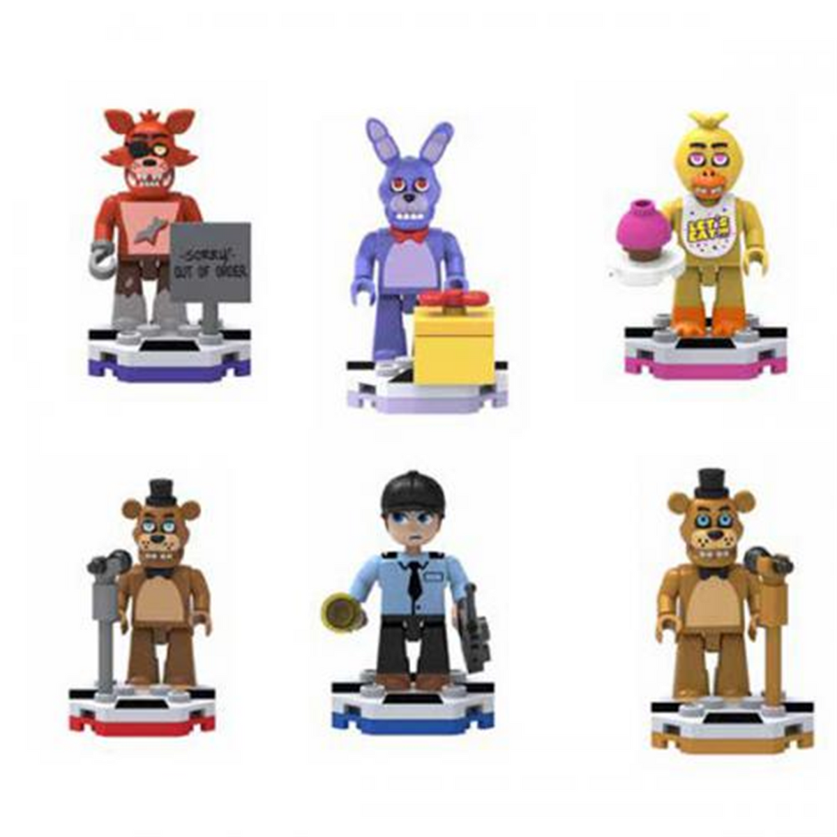 FNAF 24pz Blind Bag Mini Fig Articolato da Costruire in CDU