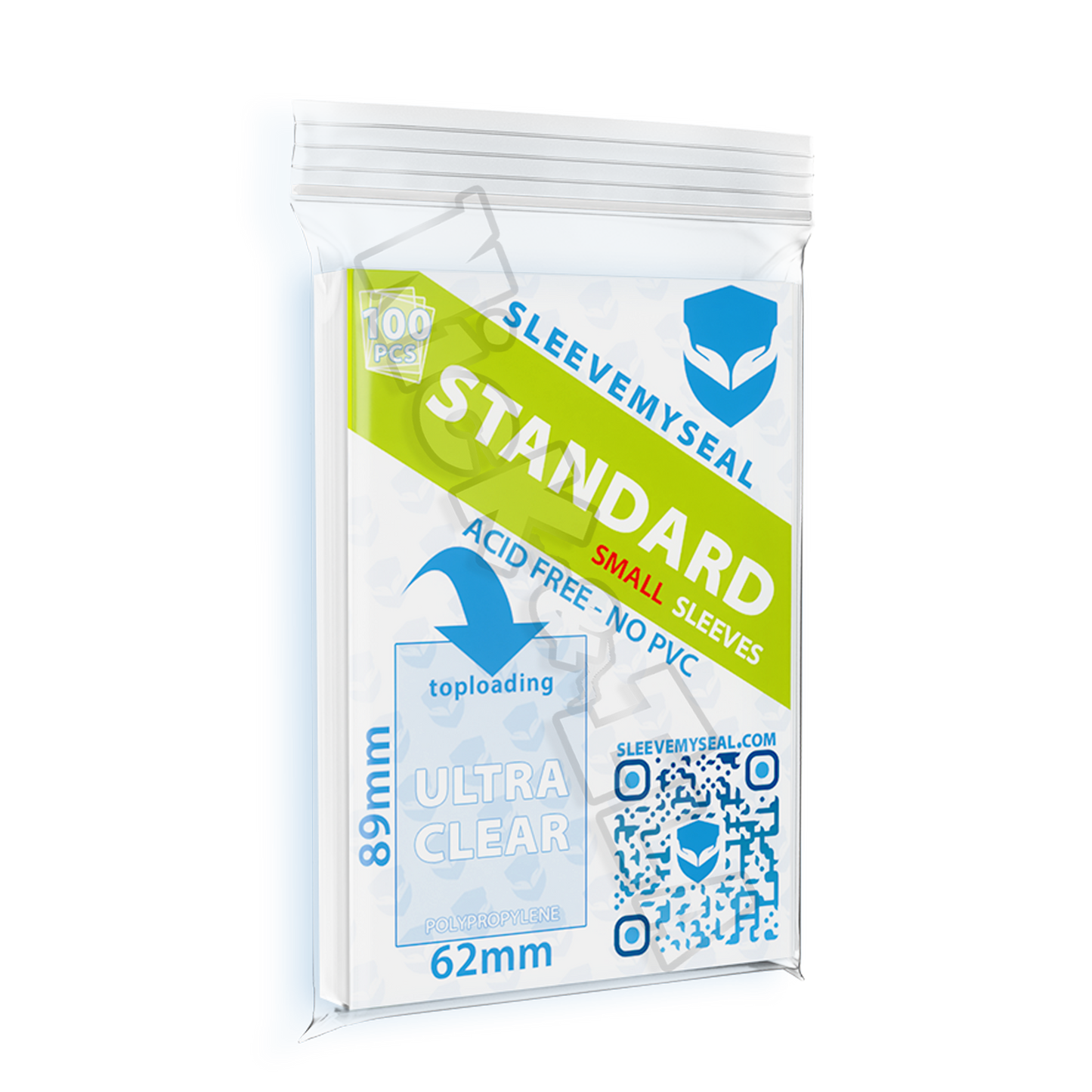 Sleeve Small REGULAR -Extraclear- (62x89mm) 100pz