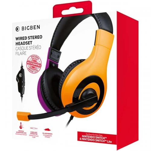 Cuffie Stereo Gaming V1 Bicolor Fucsia/Arancio Switch