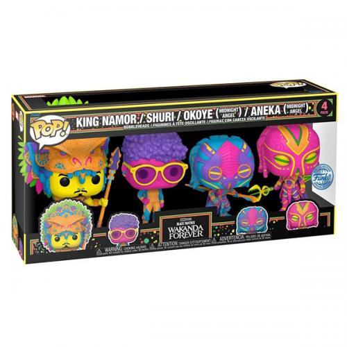 Funko POP! Black Panther WF: Group (4PK) EXM BLKLT