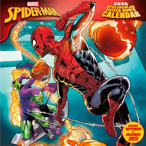 Marvel Spiderman Square Calendar 2026 30x30