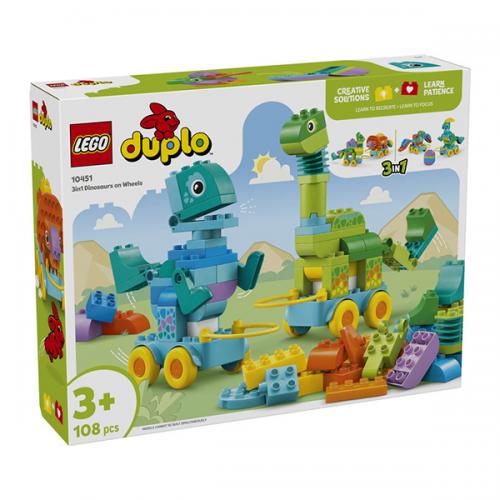 10451 LEGO Duplo Dinosauri su Ruote 3 in 1