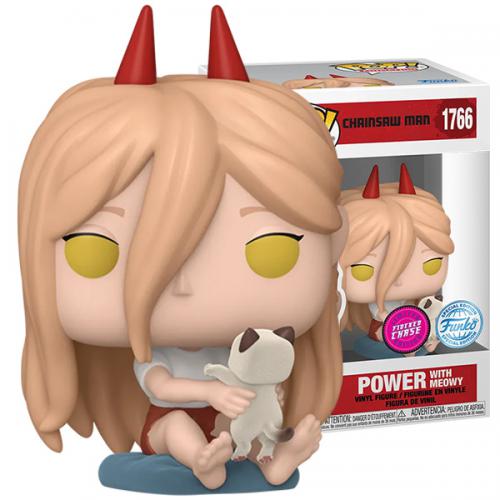 Funko POP! Chainsaw Man: Power w/Meowy (1766) EXM CHASE