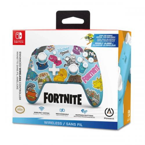 Pro Controller Wireless Fortnite Sticker Mania PowerA
