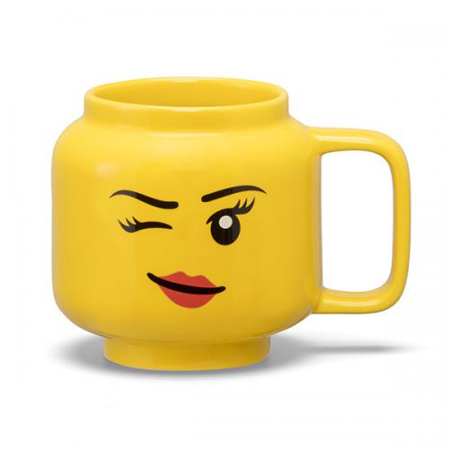 LEGO Iconic Mug Small Winking Girl 250ml: Bright Yellow 024