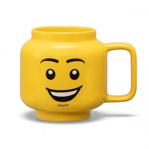 LEGO Ceramic Mug Large Happy Boy 500ml: Bright Yellow 024
