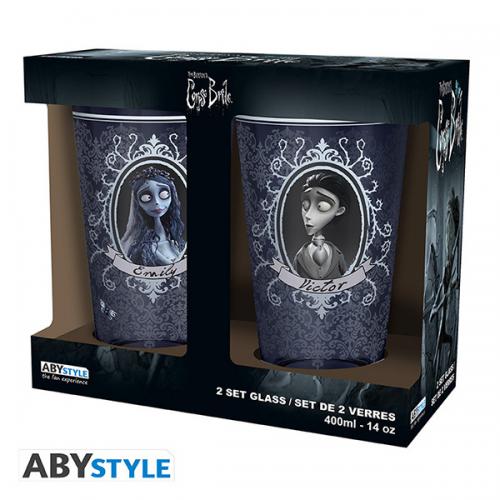 Corpse Bride 2 Glasses XXL Set: Victor & Emily