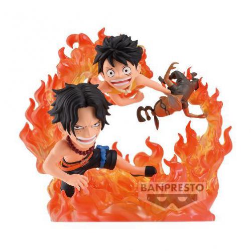 One Piece WCF Portgas D.Ace Monkey D.Luffy Marineford 10cm