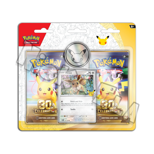 Pokemon: Blister 2 buste con moneta - 30TH ANNIVERSARIO - EEVEE (ITA🇮🇹)  MAX 1 PER PERSONA