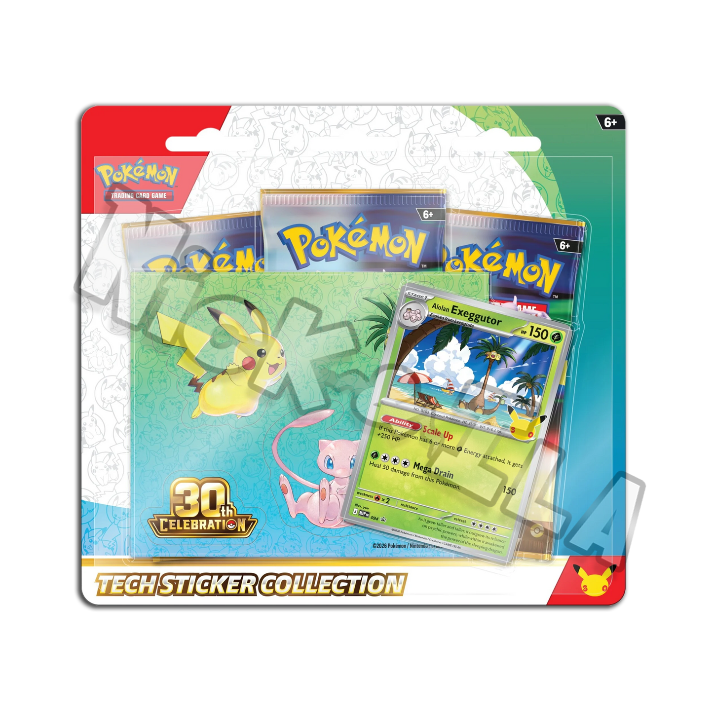 Pokemon: Collezione con adesivi - 30TH ANNIVERSARIO - EXEGGCUTOR DI ALOLA (ITA🇮🇹)  MAX 1 PER PERSONA