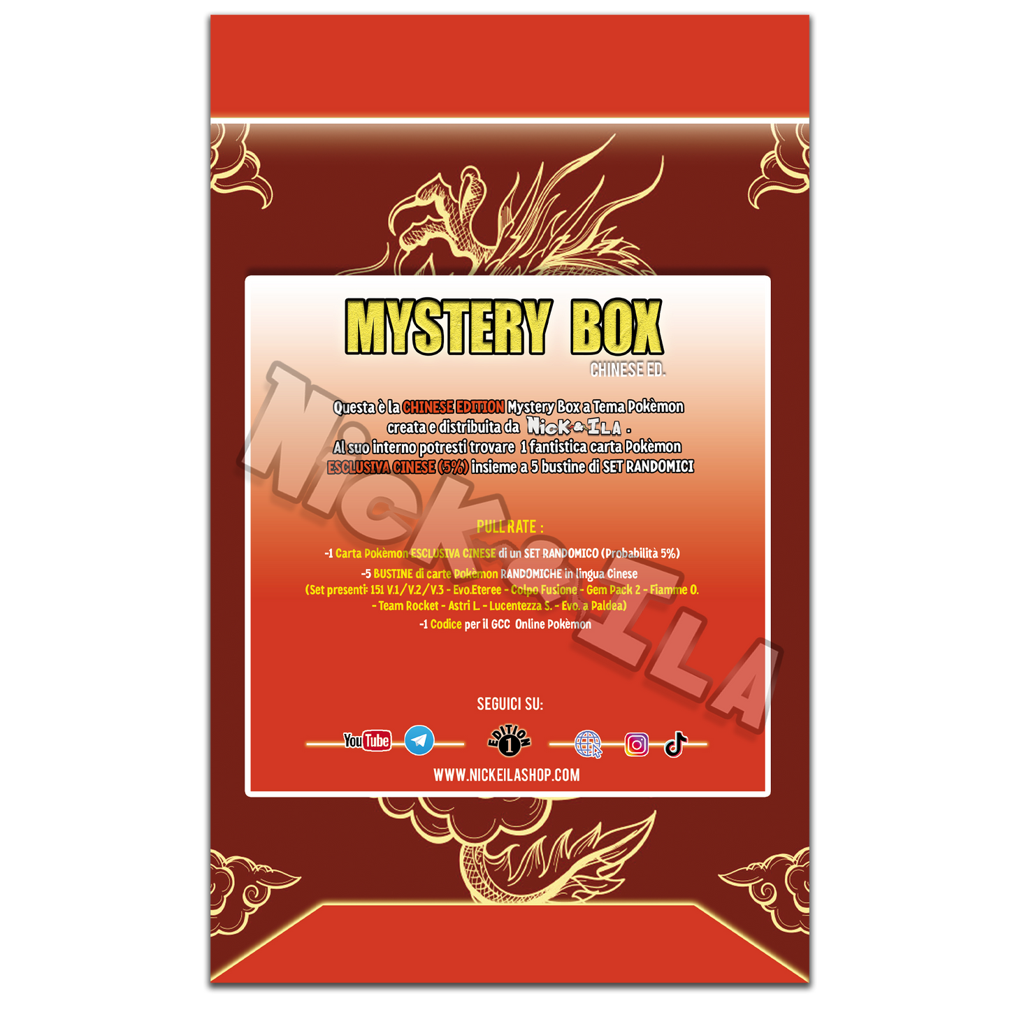 MYSTERY BOX Pokèmon - 🇨🇳Chinese Edition🇨🇳 - Nick & Ila