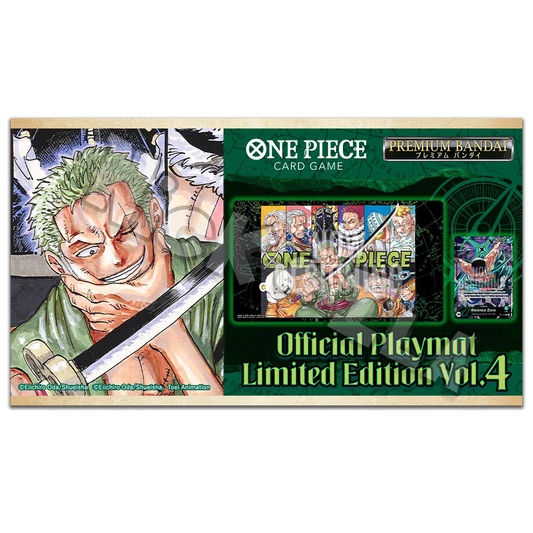 One Piece: Official Playmat Limited Edition Vol.4 + Promo card RORONOA ZORO