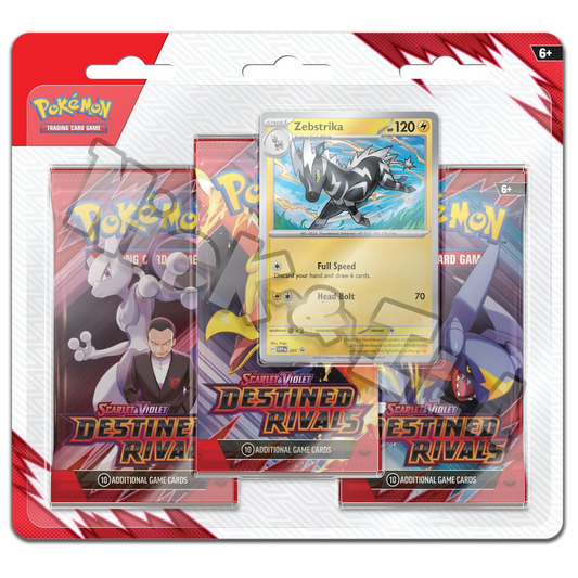 Pokemon: Blister 3 buste - Destined Rivals - Zebstrika  (ENG🇬🇧)