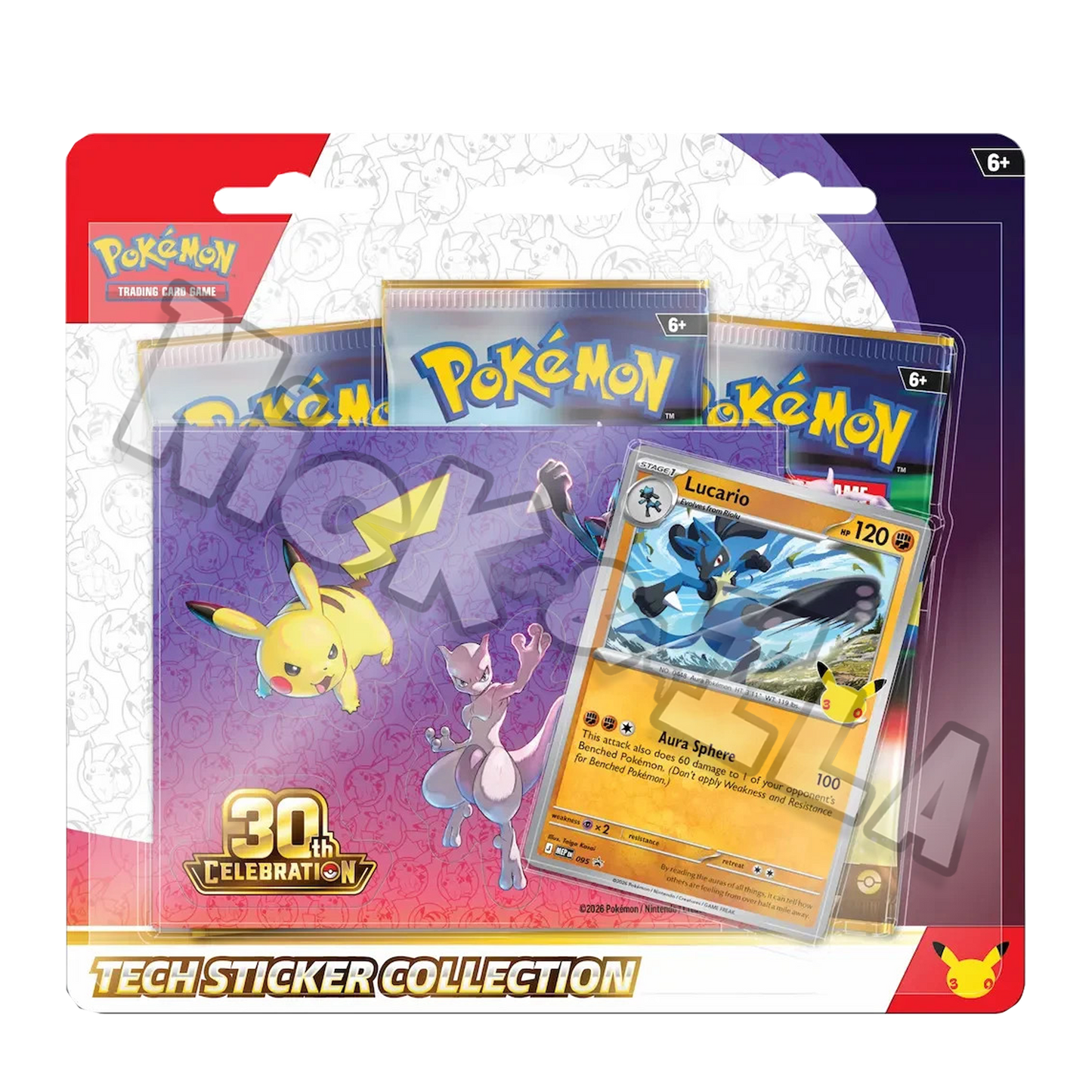 Pokemon: Collezione con adesivi - 30TH ANNIVERSARIO - LUCARIO  (ITA🇮🇹)  MAX 1 PER PERSONA