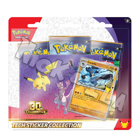 Pokemon: Collezione con adesivi - 30TH ANNIVERSARIO - LUCARIO  (ITA🇮🇹)  MAX 1 PER PERSONA