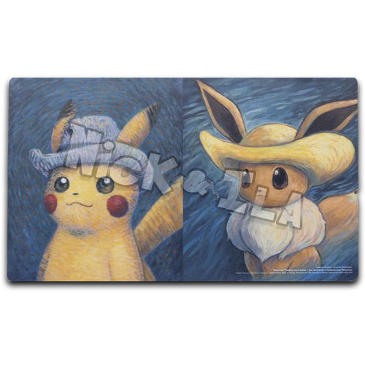 Playmat Pokémon Center × Van Gogh Museum: Pikachu ed Eevee ispirati agli autoritratti di Vincent